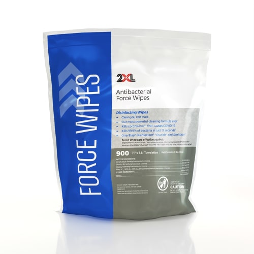 2XL-401 Antibacterial Force Gym Wipes 900 Count Refill, 4/Case